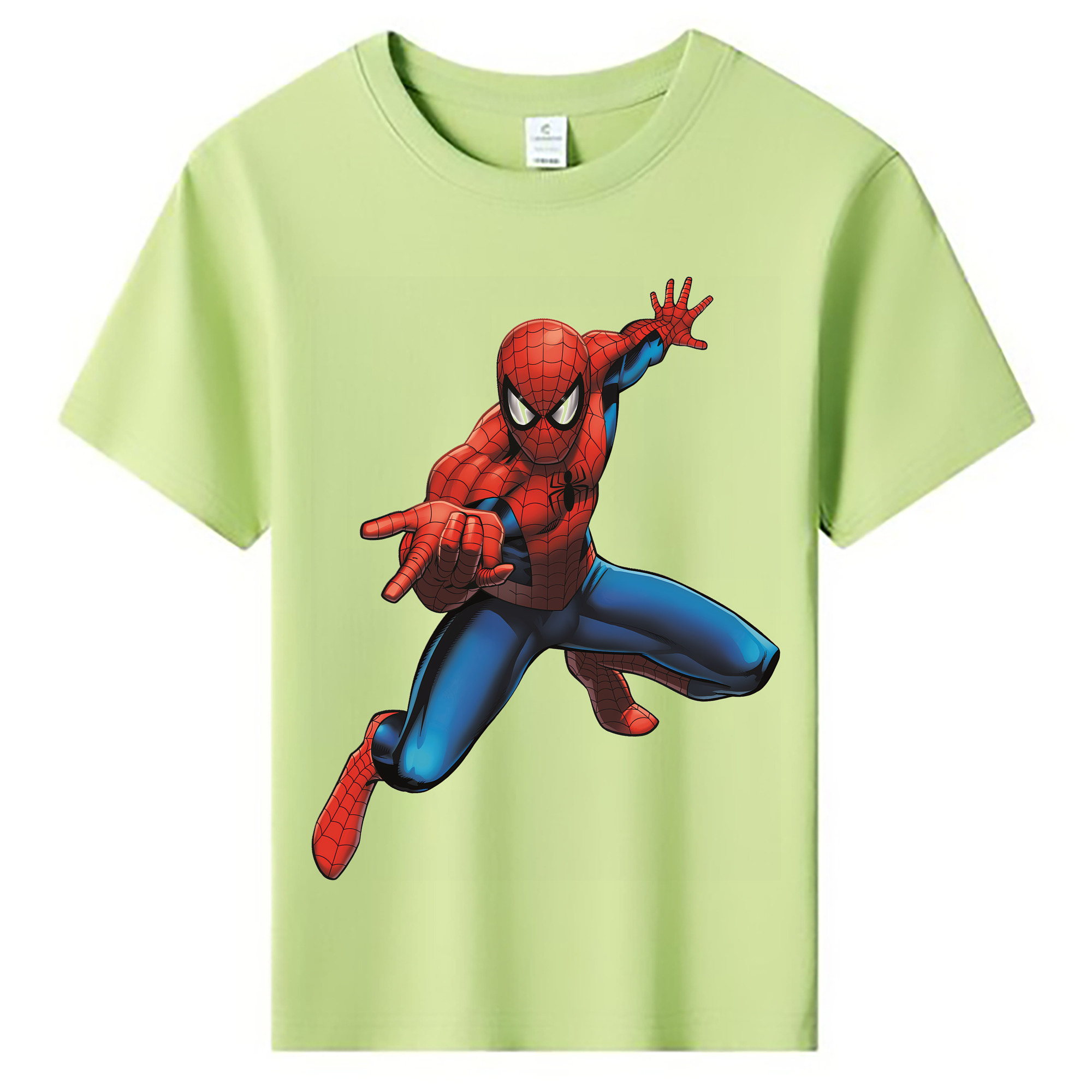 （画像用） Spider Man スパイダーマン 綿100％キッズTシャツ（フロントプリント）